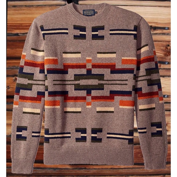 Pendleton Other - Pendleton Oversized Lambswool Southwest Aztec Crew Sweater XXL